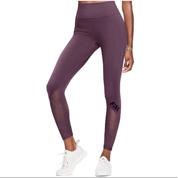 PINK Victoria's Secret Pants - 🔥VS PINK🔥 Gray Ultimate Seamless Mesh Legging